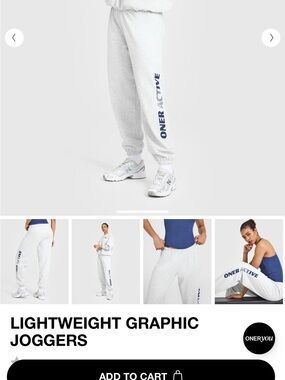 Oner active light weight Graphic Joggers